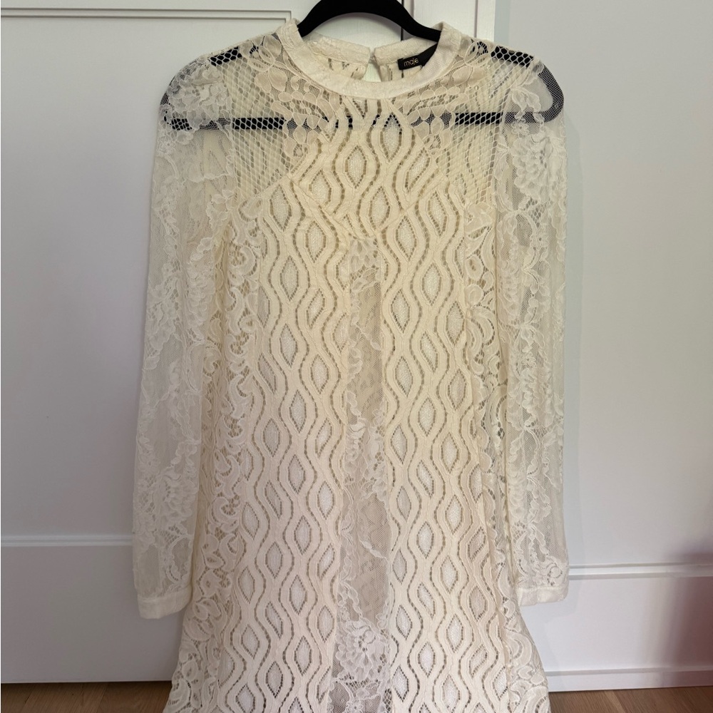 Elegant Cream Lace Dress